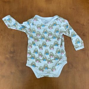 Rolled Rabbit Onesie Stan The Bear (6-9 mos)